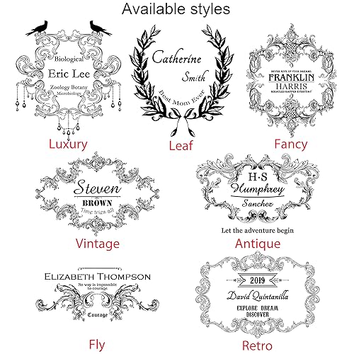 Vista 2 de Fanery Sue Cuaderno de cuero personalizado con monograma A5 con rayas anchas de tapa dura, cuaderno de escritura de hojas sueltas de 6 anillas