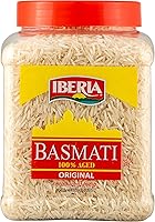 Vista 7 de Tarro de Arroz Basmati Iberia, 2 Libras, Grano Extra Largo, Arroz Basmati Blanco Indio Envejecido Naturalmente, Arroz Basmati Natural en Tarro