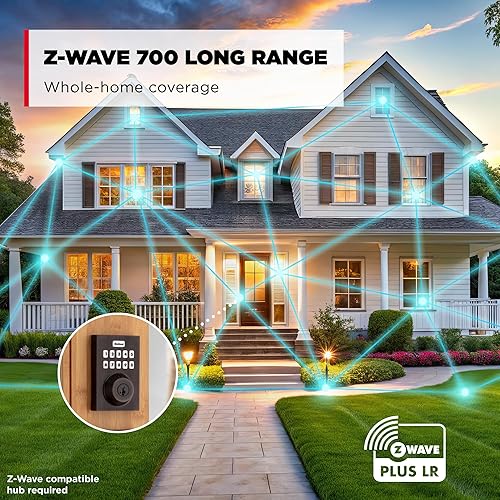 Miniatura 3 de Kwikset HomeConnect 620 Z-Wave - Cerradura inteligente con teclado habilitado de largo alcance con cómoda entrada sin llave, códigos de usuario