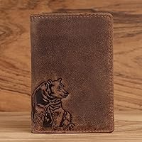 Amazon.com: Bamsu Bear Trifold Wallet for Men – Full Grain Cowhide