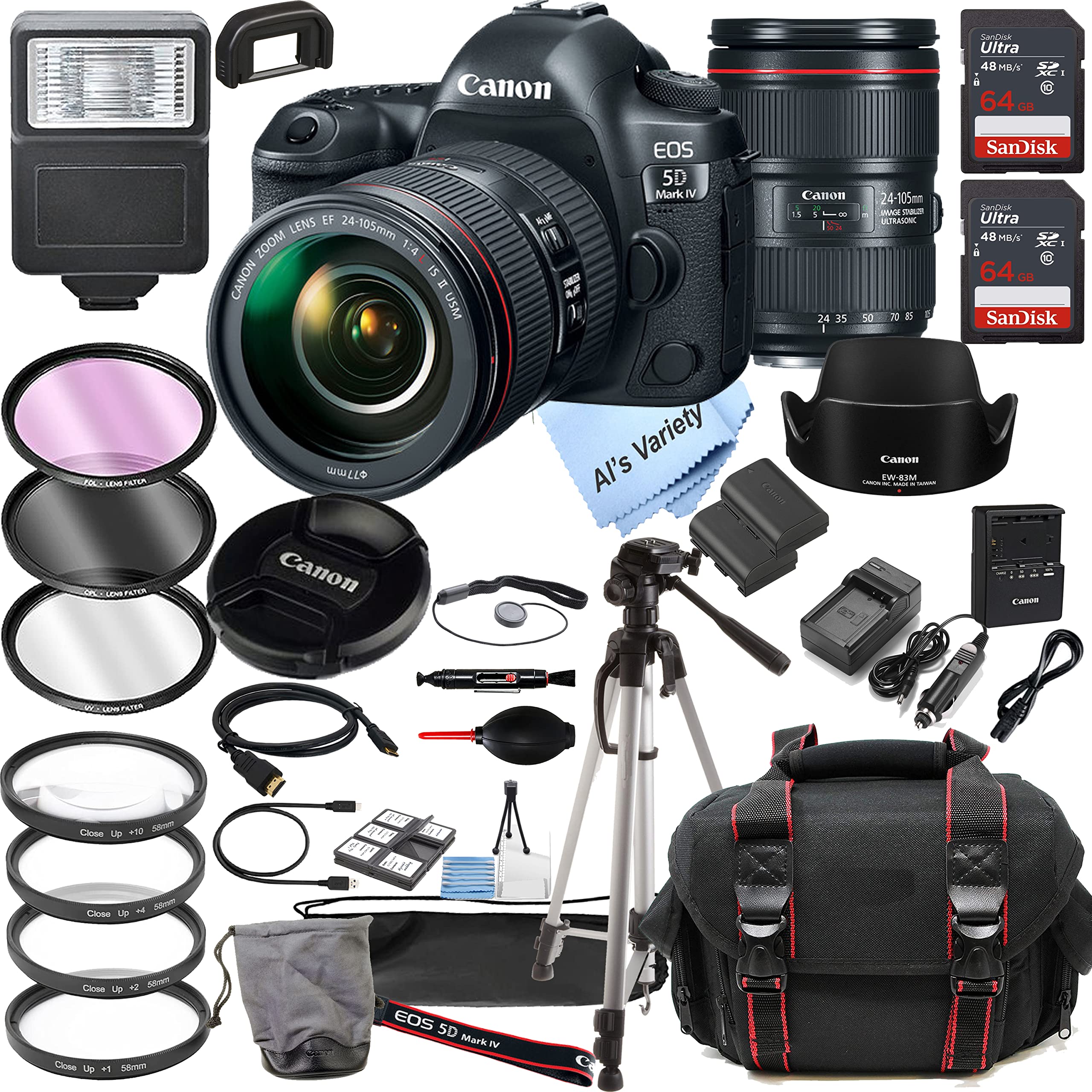 Amazon.com : Canon EOS 5D Mark IV DSLR Camera w/EF 24-105MM F/4 L