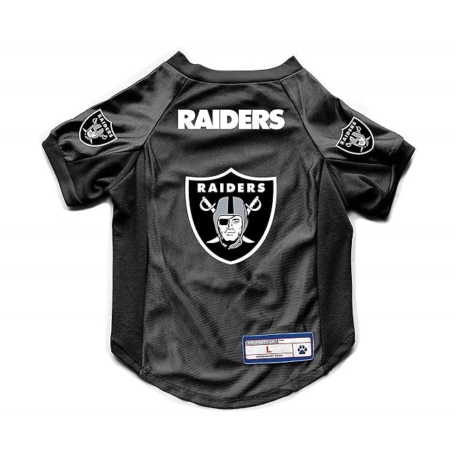 Littlearth NFL Oakland Raiders - Camiseta elástica para Mascotas, Talla M