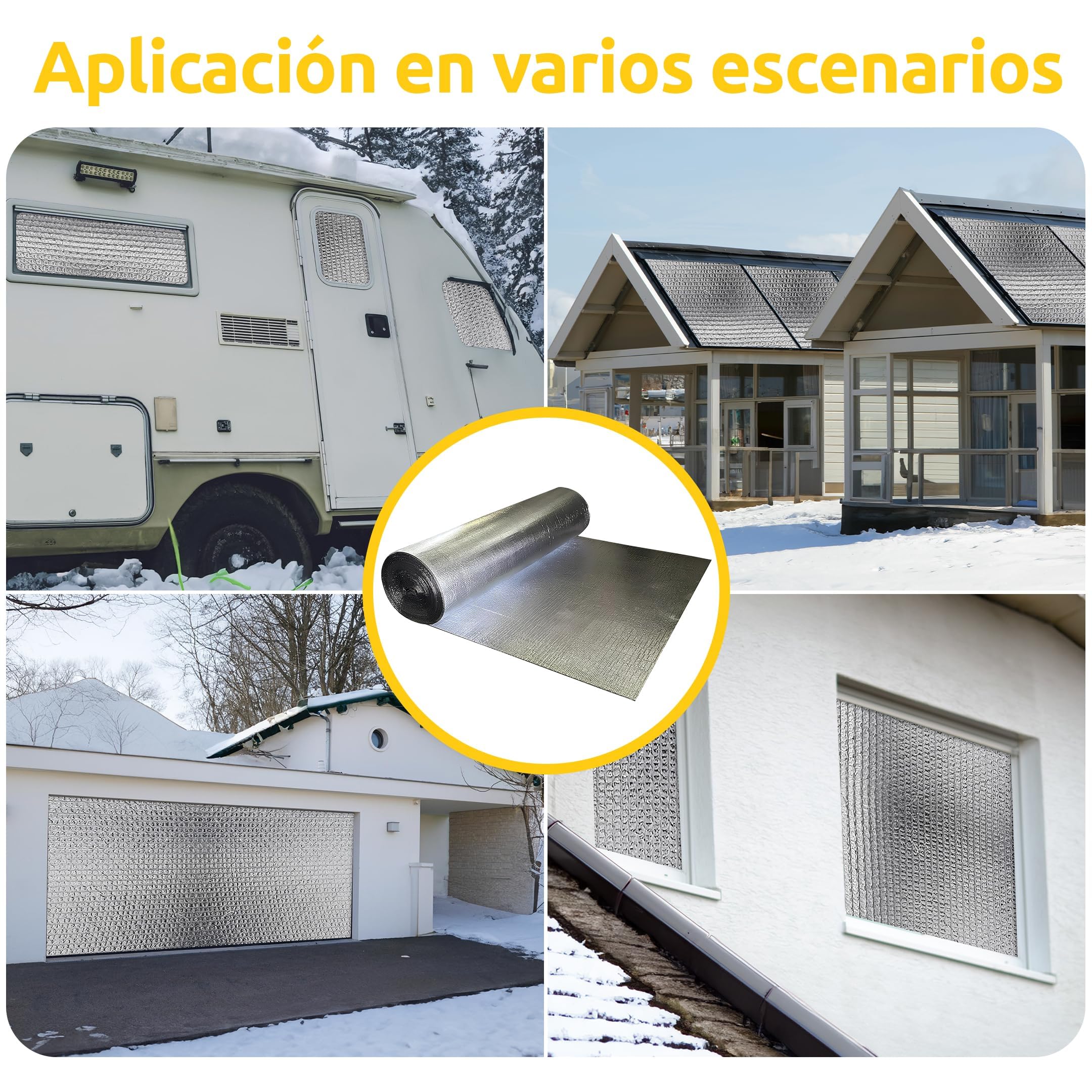 Optimer System - Aislante Termico Radiadores ahorra Energia - Aislante Termico Reflexivo reduce el Frio y el Calor - 10x1.20m - 12m²