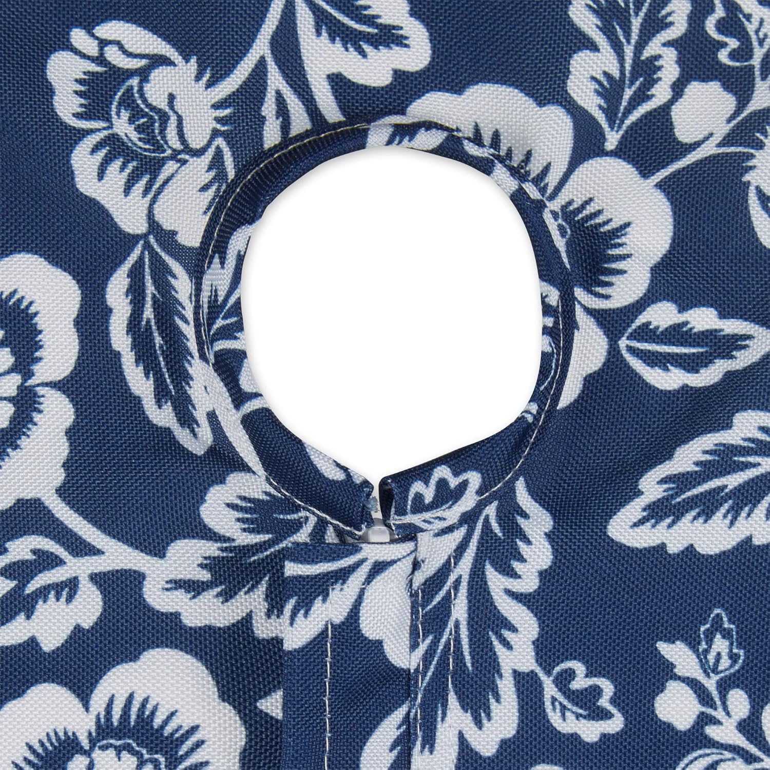 DII Floral Outdoor Zippered Tabletop Collection, Water Resistant, Tablecloth, 60 x 84, Nautical Blue