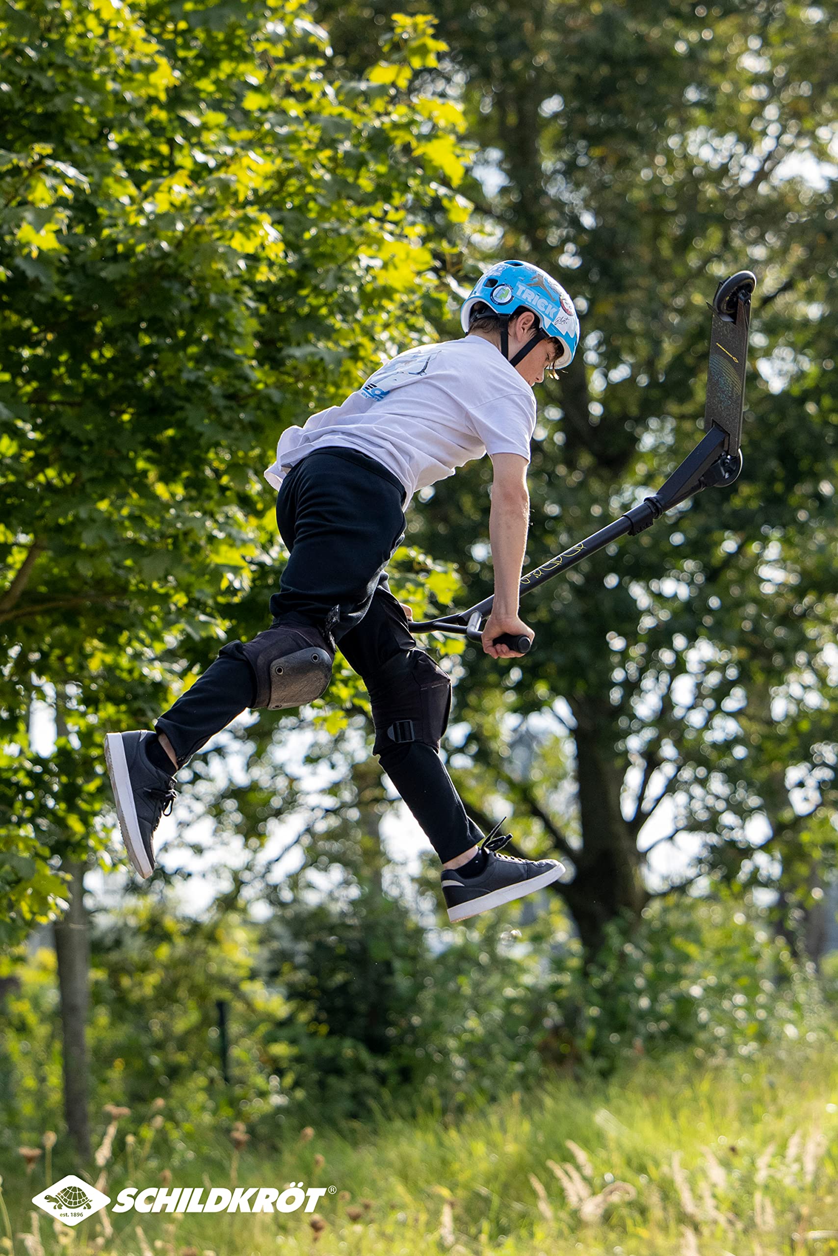 Schildkröt Stunt Scooter 360, Alluminio, per Le Prime Manovre e Acrobazie, Ruote in PU da 100 mm