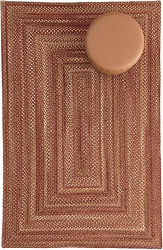 Miniatura 3 de Capel American Heritage Spice - Alfombra trenzada rectangular concéntrica de 4 pies 0 pulgadas x 6 pies 0 pulgadas