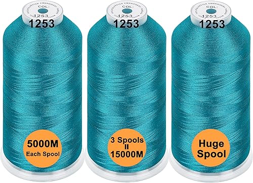 Miniatura 24 de Hilos New Brothreads, 32 opciones, varios colores, de poliéster, para toda máquina de coser, carrete grande de 5,000 m 3 colores básicos 2