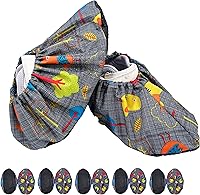 Vista 6 de 5 pares de fundas para zapatos para niños, reutilizables, antideslizantes, lavables, a prueba de polvo, duraderas, cubiertas para botas impermeables