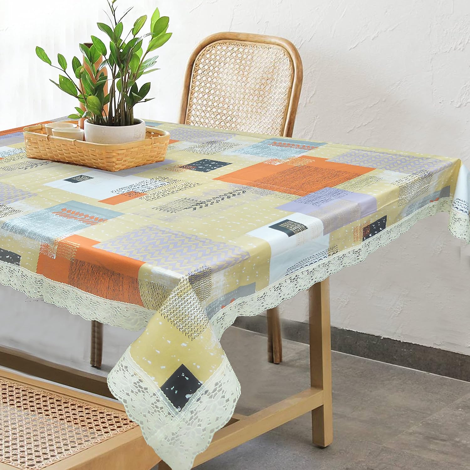 Buy OrientalWeavers PVC 8 Seater Rectangle Shape Dining Table Cover ...