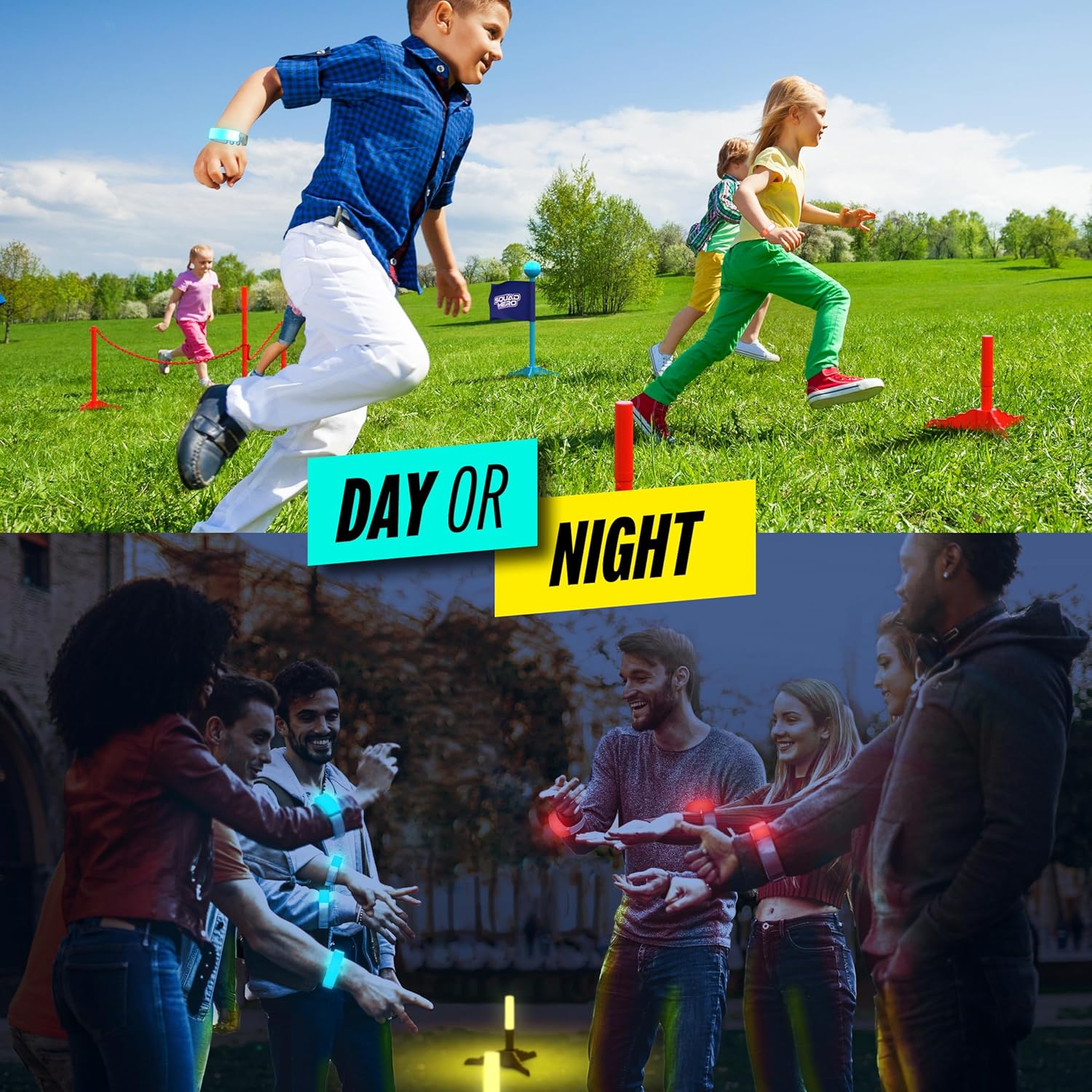 Capture the Flag Glow in the Dark Game Set - Yard Outdoor Games for Kids Ages 8, 10, 11, 12 Old - Fun Lawn Summer Family Game for Boys & Teen Boys,- Birthday Gifts - Camping and Backyard Adventures