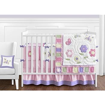 purple baby girl bedding
