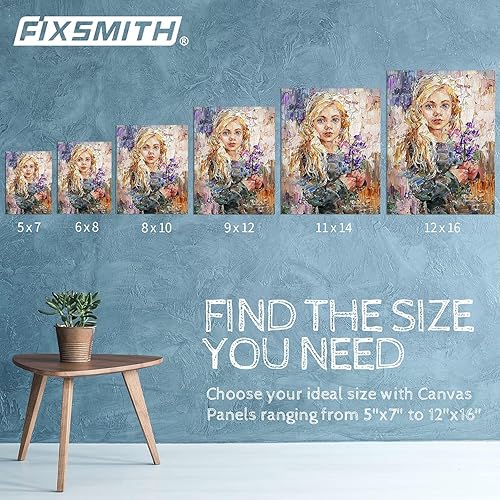 Miniatura 7 de FIXSMITH Paquete de 30 paneles de lienzo, 8 x 10 pulgadas, lienzos imprimados 100% algodón, paquete de aula, tablero de lienzo de artista para