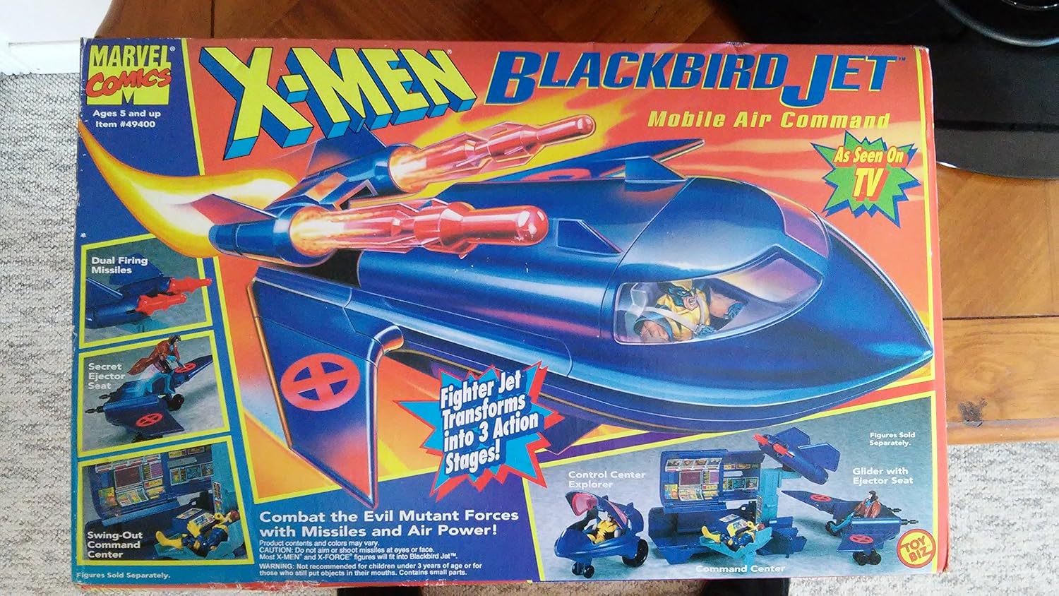 XMen Blackbird Jet Mobile Air Command Transforming Playset Toys & Games