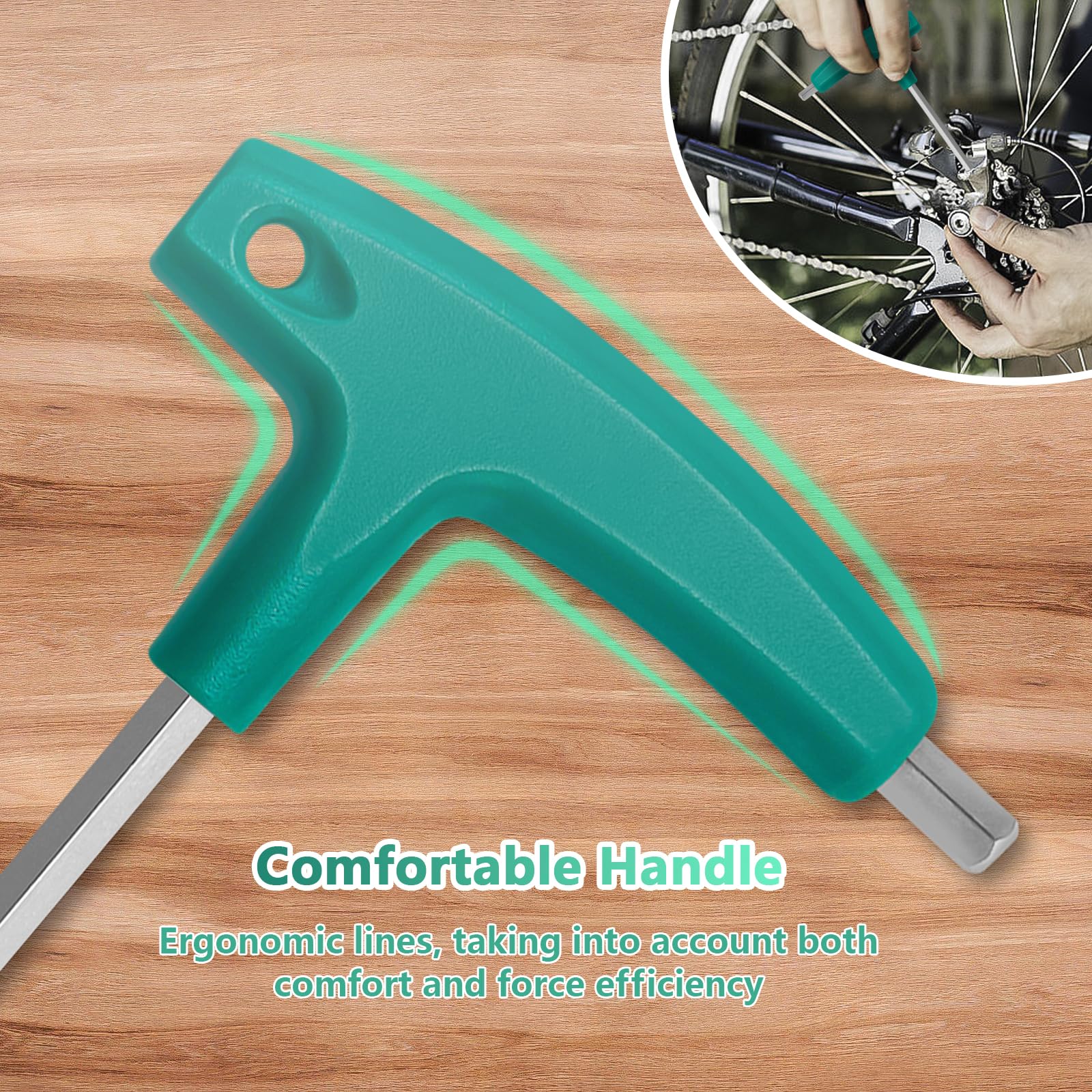 Juego de Destornilladores con mango en T 7 piezas, Juego de Llaves Allen Métrica, acero al cromo vanadio, con Mango ergonómico, para Reparación de Bricolaje, Bicicletas y Automáticas