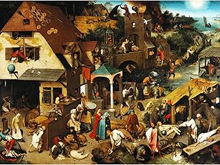 Pieter Bruegel The Elder The Dutch Proverbs Extra Large Wall Art Print Premium Canvas Mural