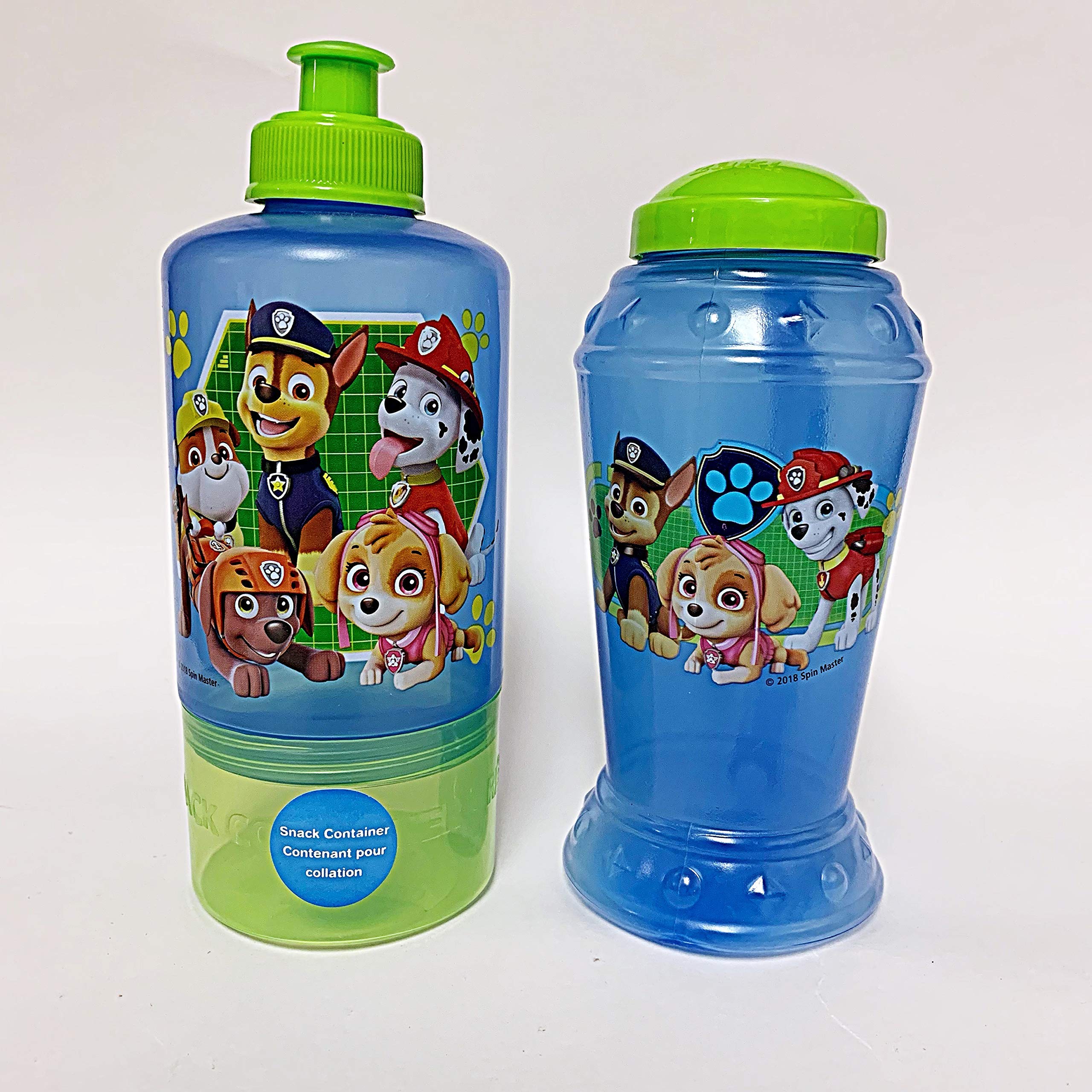 Buy Paw Patrol Blue Water Bottle Snack Container & Drinking Cup Online