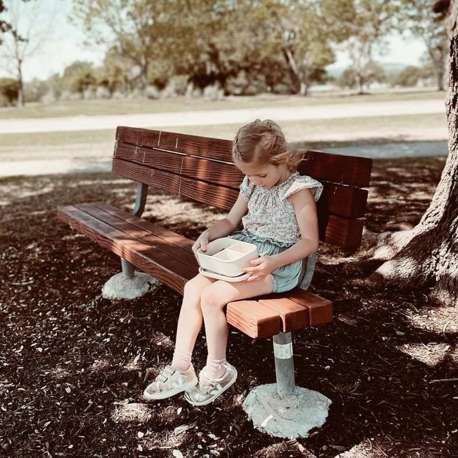 Ali+Oli Bento Box Bundle (Beige & Blue), BPA-Free, Leak-Proof, Food Grade Silicone, Durable Lunch Boxes for Kids, Ideal for School, Travel, and Picnics