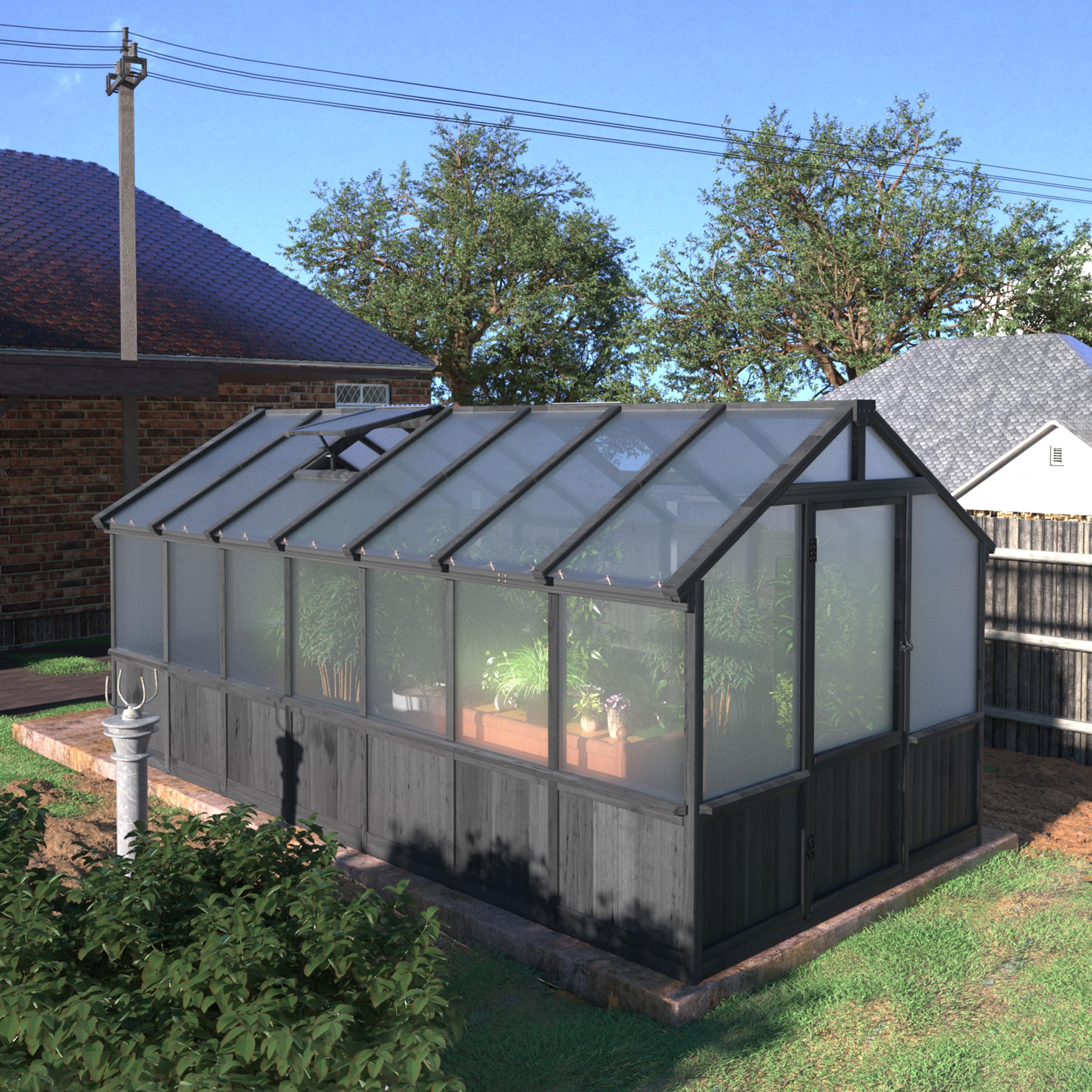 MUPATER Wooden Greenhouse