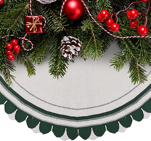 Vista 24 de Mr. Pen Christmas Tree Skirt - 48 inches, Faux Fur, White