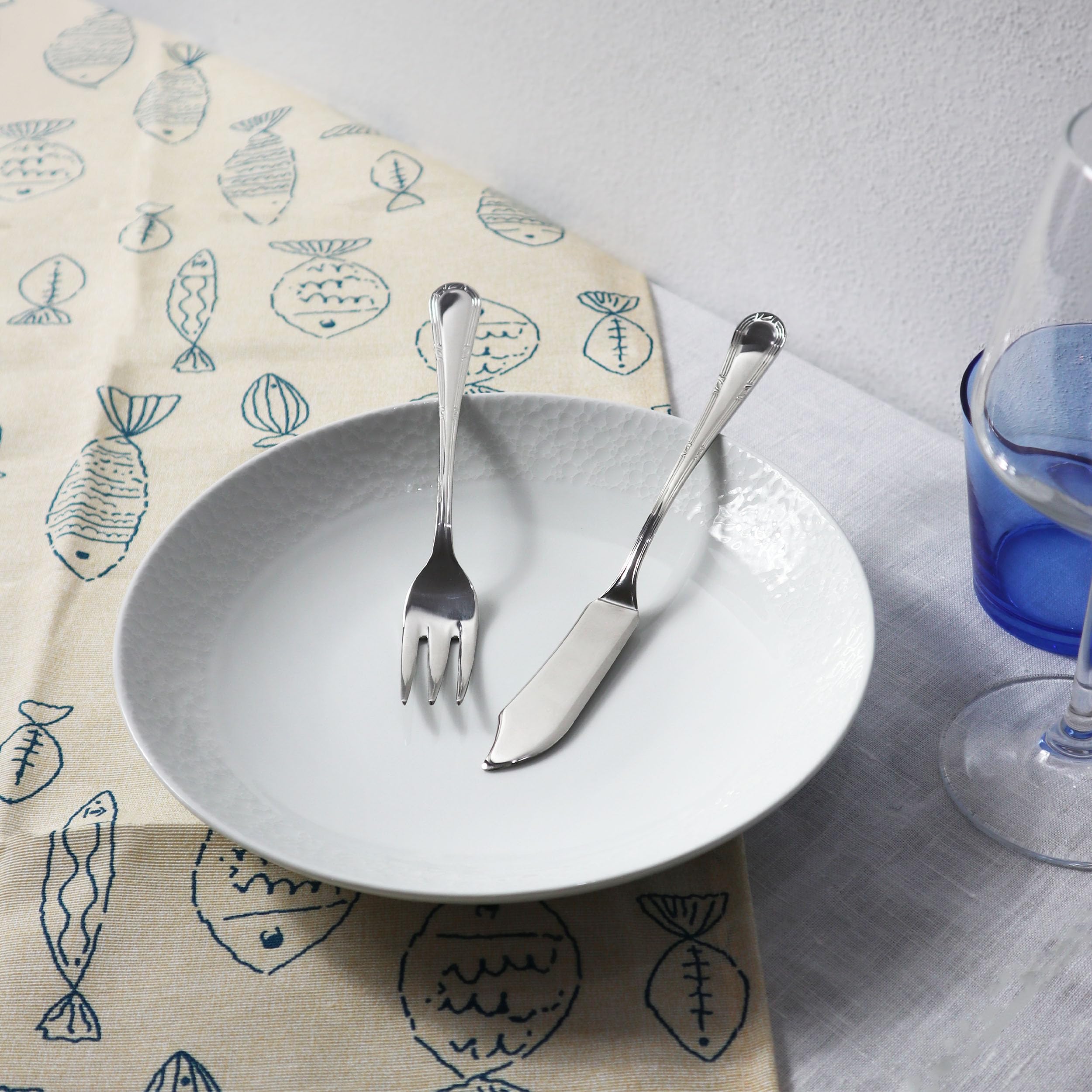 Pintinox Valencia 12 Coppie Posate Pesce, Acciaio Inox, Made in Italy