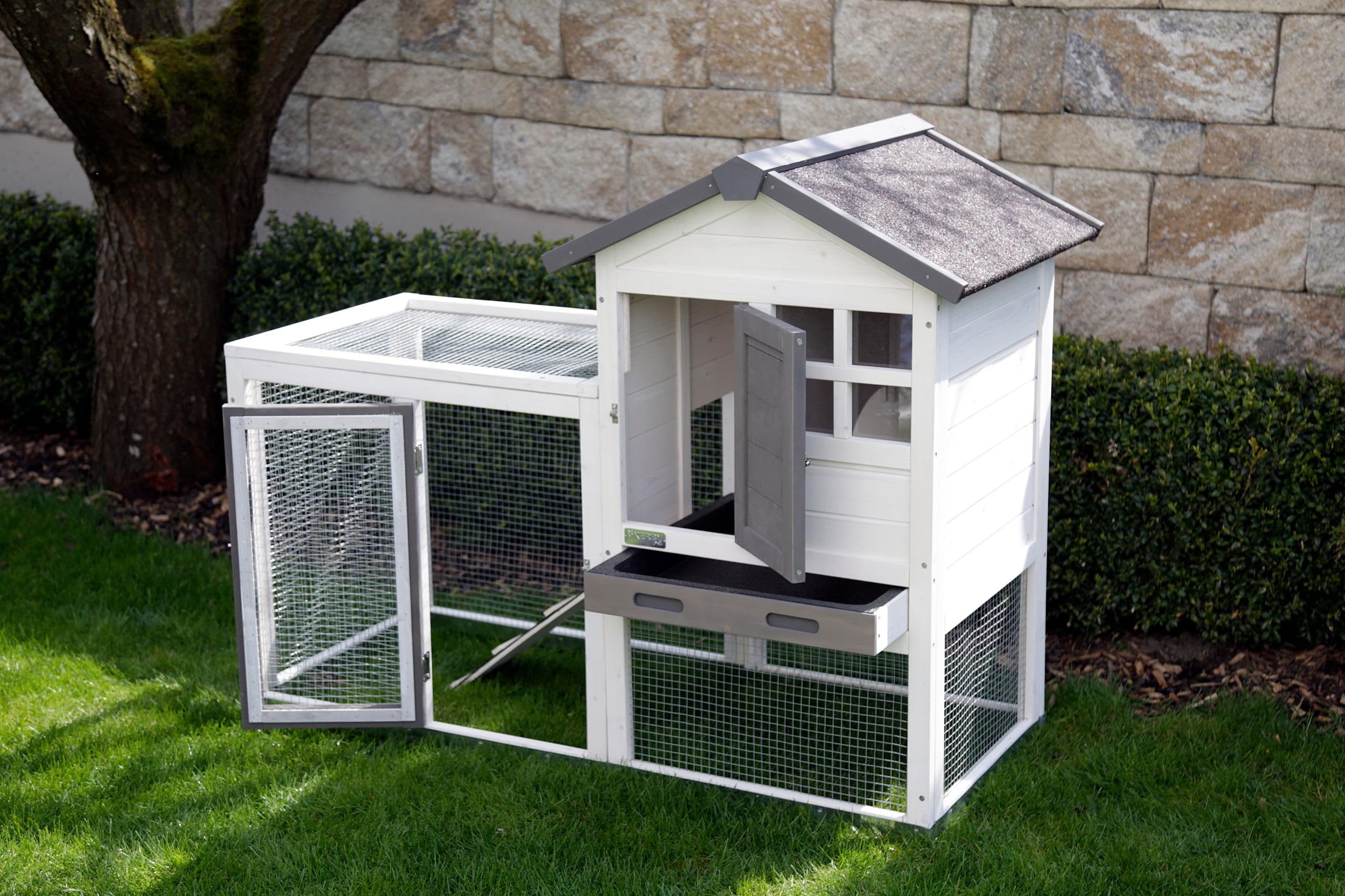 Kerbl Pet Pet Roditore Freetime Luke, roditore con beccuccio grande per conigli/conigli/porcellini d'India, griglia a maglia stretta, perfetta per animali giovani, resistente alle intemperie, 127 x 62