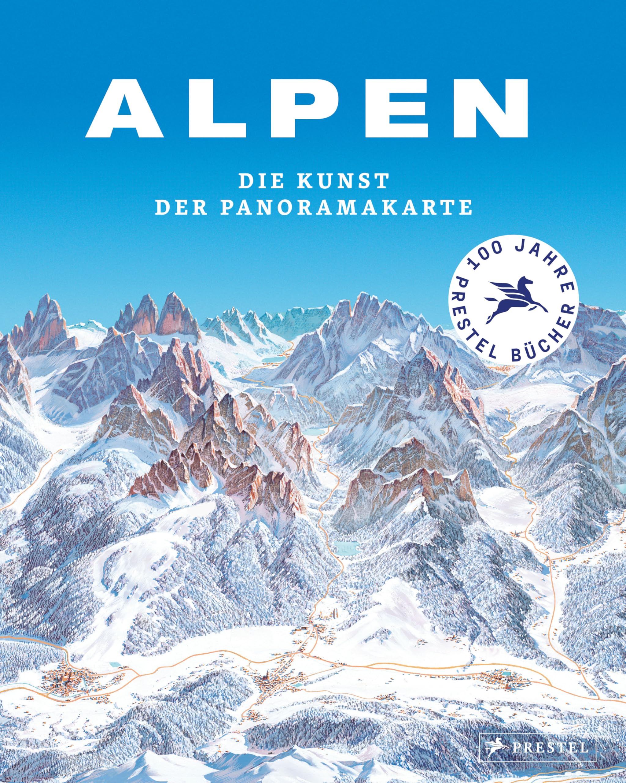 Alpen Die Kunst der Panoramakarte idée cadeau de prestige passionné de montagne