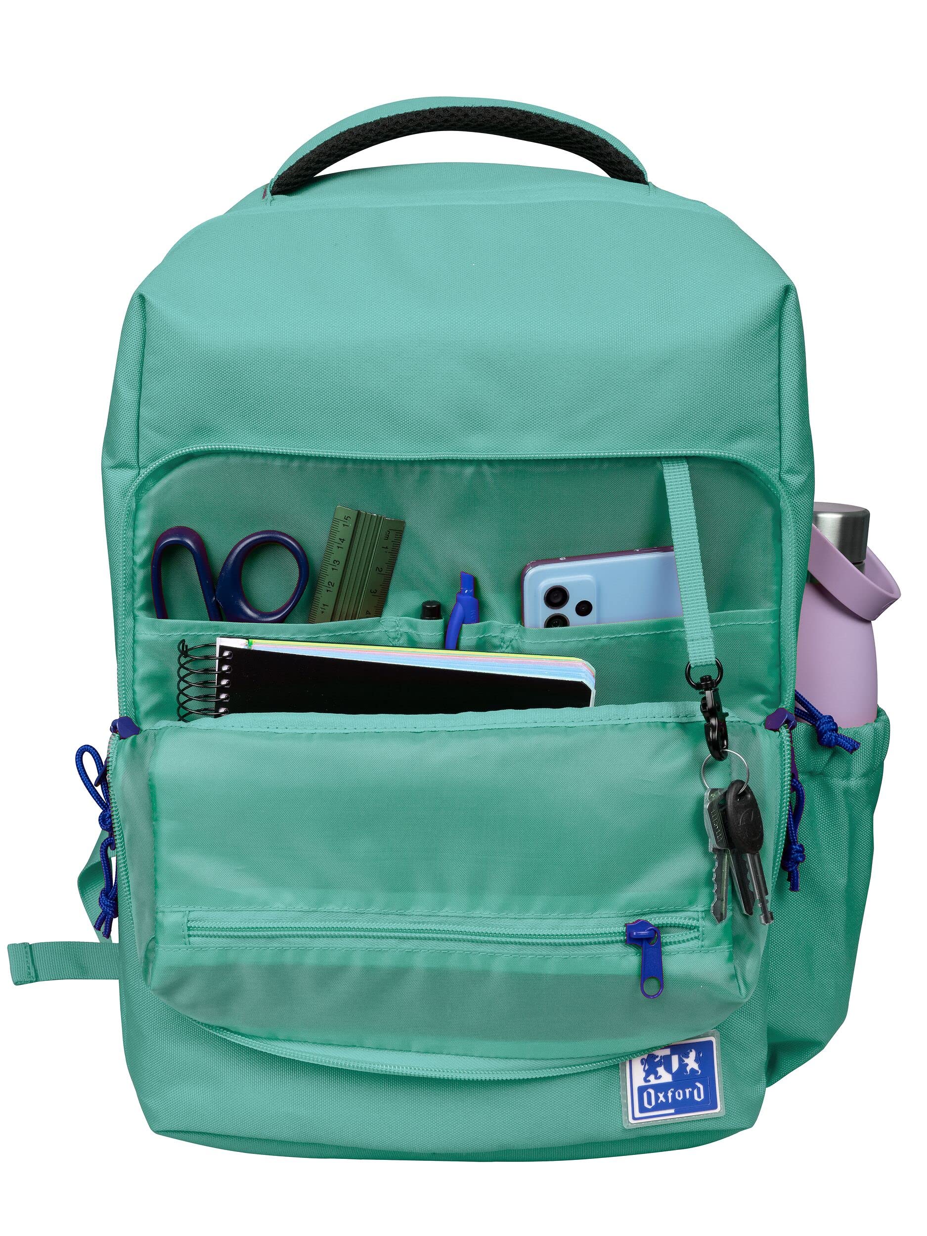Oxford B-Ready, Mochila Escolar Unisex, 18 L, 42 m, Bolsillo Acolchado para Portátil, Poliéster Reciclado RPET