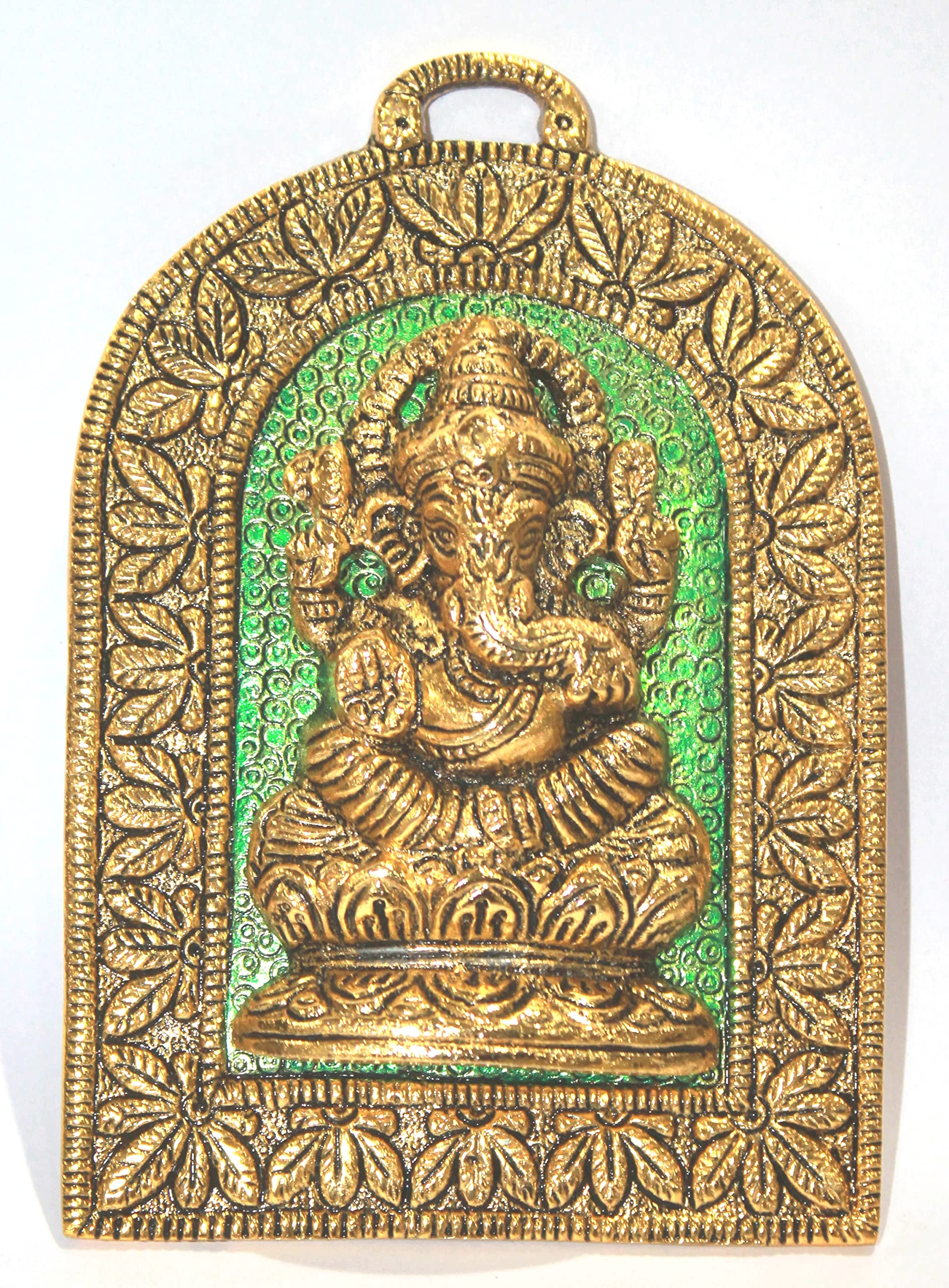 IS4A Metal Colorful Ganesh (Ganesha, Ganpati) Statue (Idol) for Good Luck