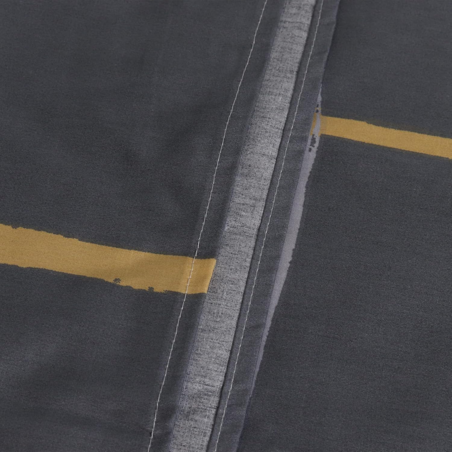 Grey Flat Sheets Queen Size 100 Percent Cotton Checked Printed Top Sheets Ultra Soft Bed Sheets Machine Washable