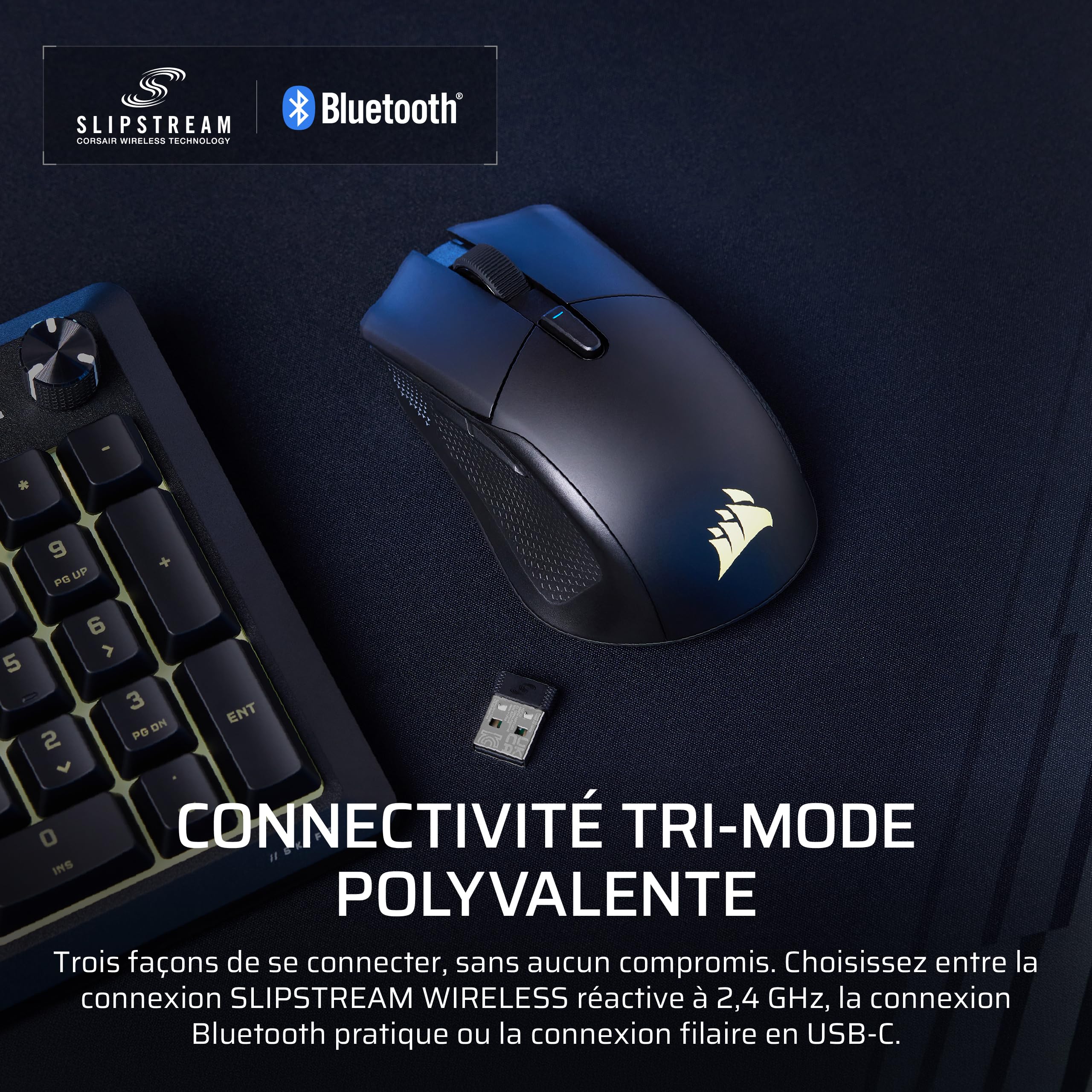 CORSAIR HARPOON v2 WIRELESS Souris de Jeu - 26K DPI - Noir