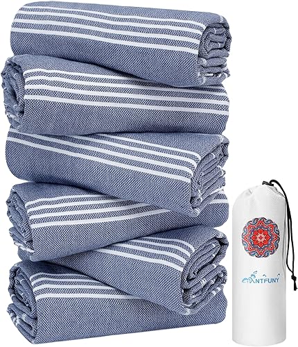 Miniatura 42 de Antfuny Toallas de playa turcas Esenciales para vacaciones Secado rápido Sin arena De gran tamaño Toalla de baño Piscina Natación Toalla extra