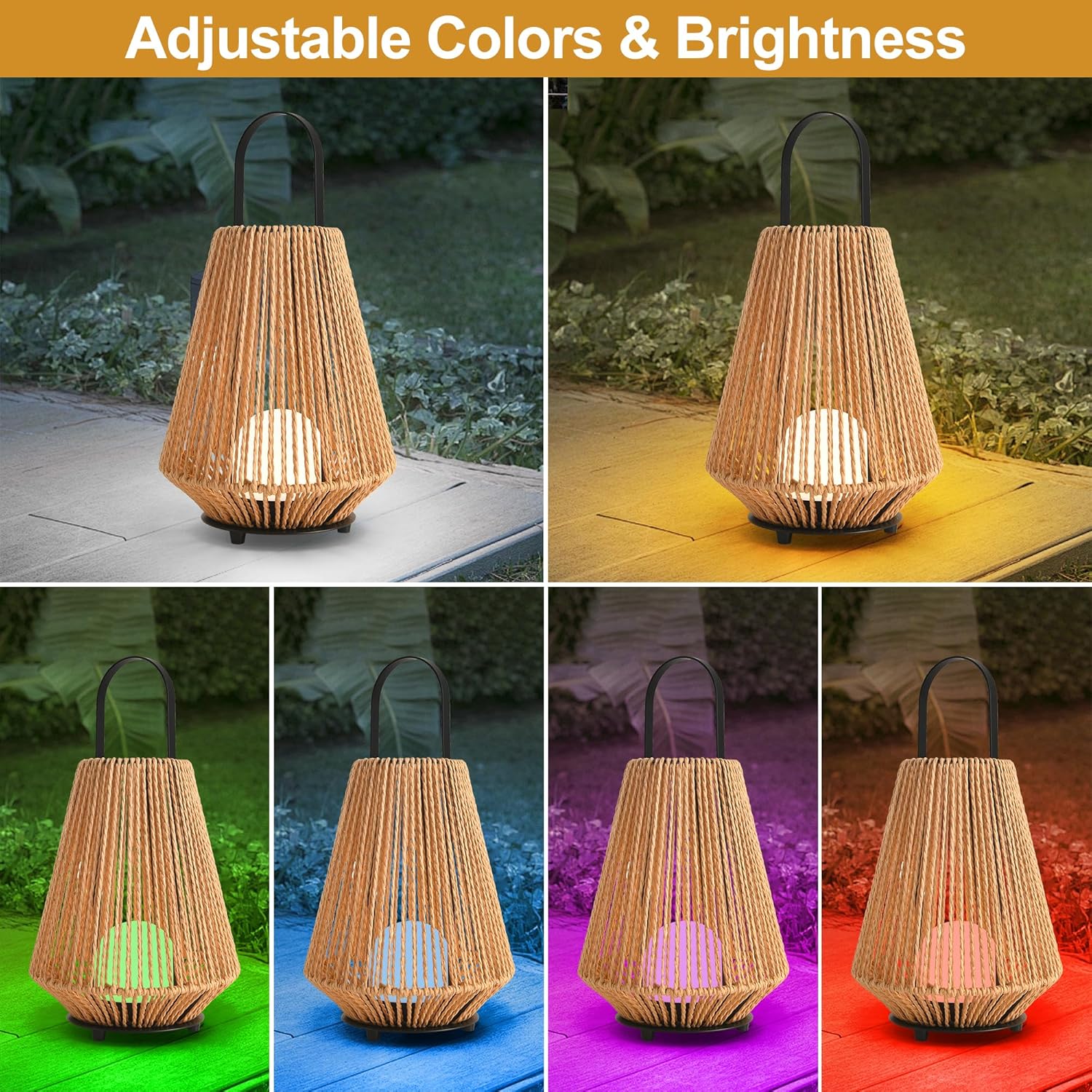 Rechargeable Rattan Lantern