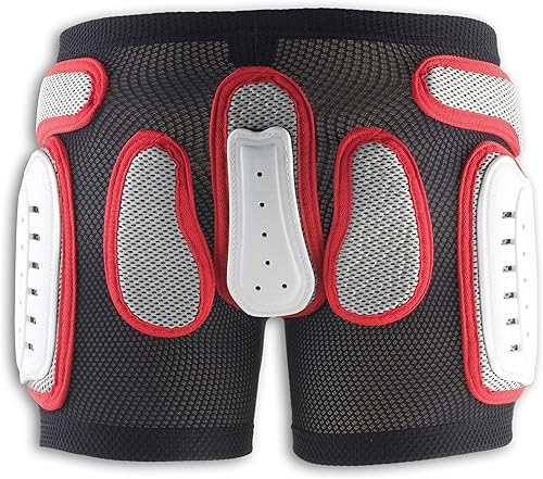 Miniatura 9 de UFO Plast Made in Italy - Pantalones cortos acolchados de plástico para snowboard, esquí, patinaje Blanco con rojo Modelo: Sk09125