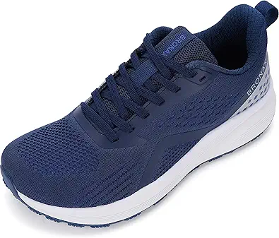 BRONAX Men's Wide Cushioned Supportive Road Running Shoes | Wide Toe Box | Rubber Outsole