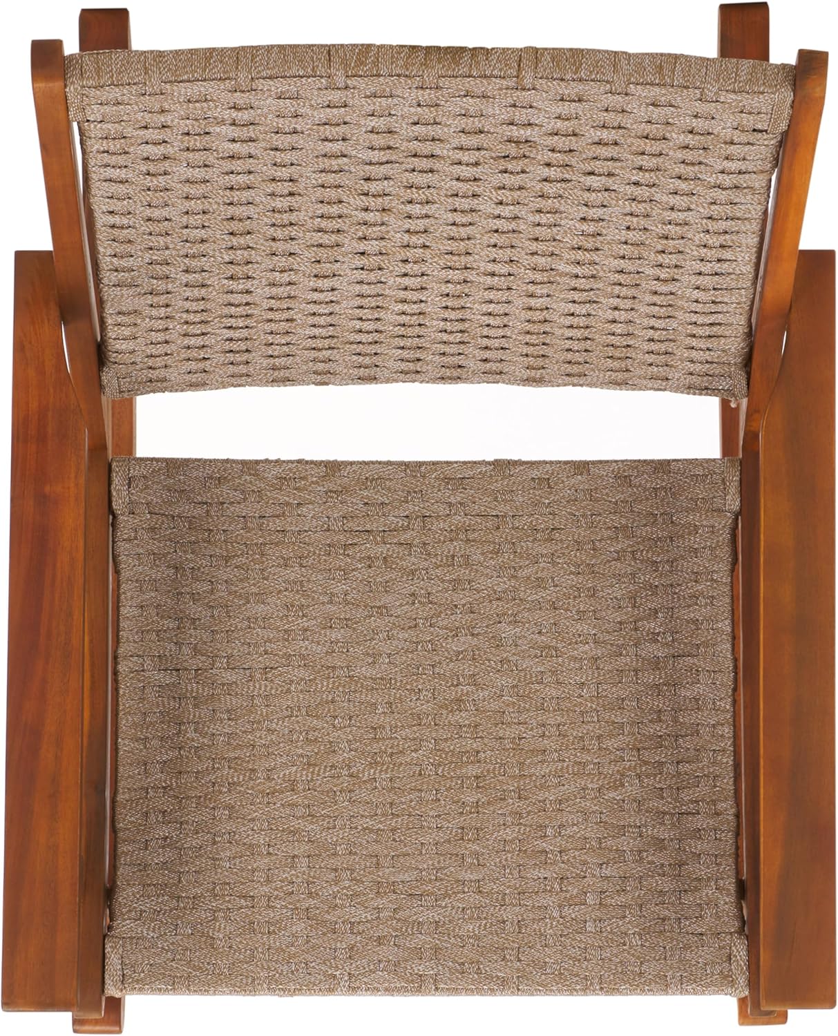 SAFAVIEH Outdoor Collection Daniel Natural Solid Wood Rocking Chair