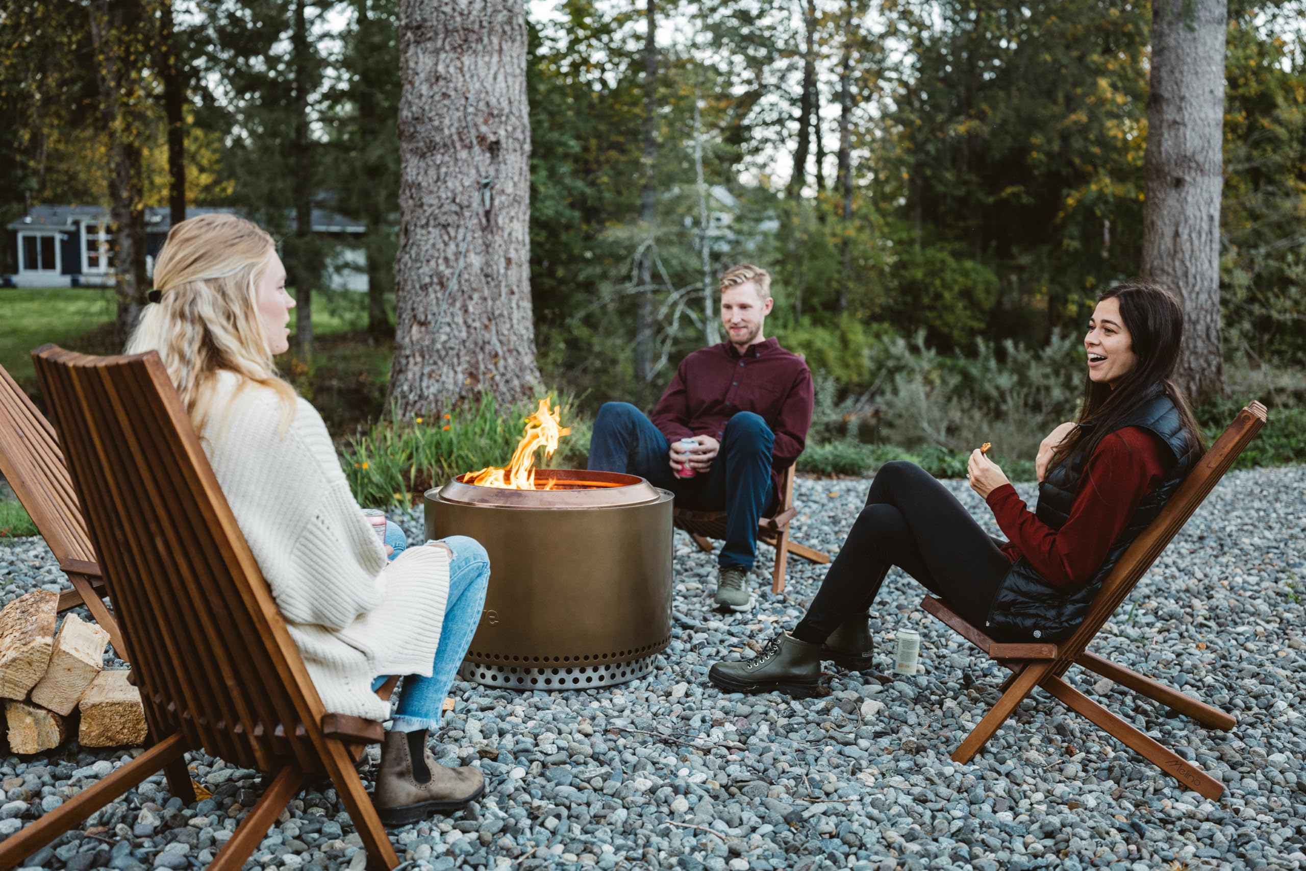Solo Stove Yukon 2.0, hoguera sin humo de 27 pulgadas con cenicero extraíble, chimenea portátil de acero inoxidable para exteriores, acero inoxidable, ideal para 6 o más personas, 38 libras, bronce