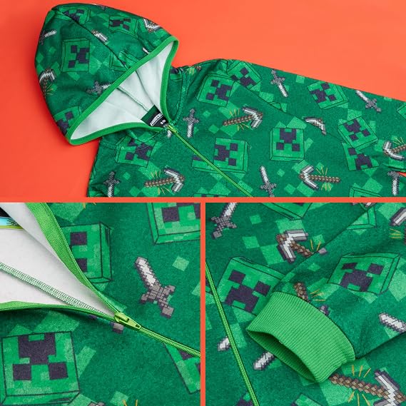 Get Trend Onesies for Boys & Teens 7-16 Years, Long Sleeved Fleece Loungewear PJs, Jumpsuit Pyjamas, Gamer Gifts for Boys