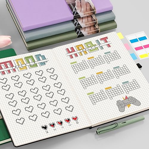 Miniatura 6 de EMSHOI Cuaderno de papel cuadriculado de 8.5 x 11 pulgadas, 192 páginas de tapa dura para trabajo, papel cuadriculado de 100 GSM, diarios grandes de