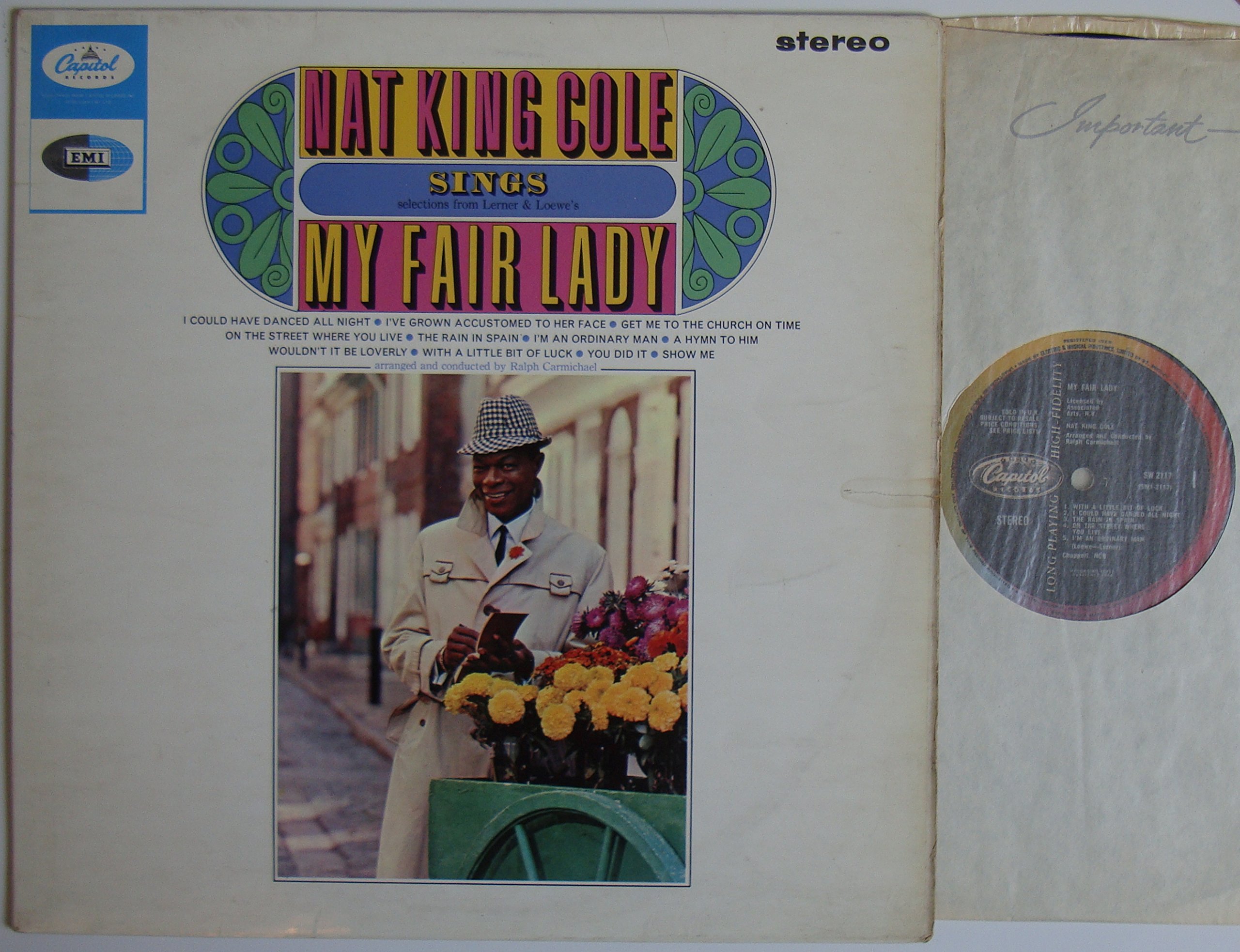 Nat King Cole - Sings My Fair Lady - 12" LP 1964 - Capitol Records SW 2117 - UK Press