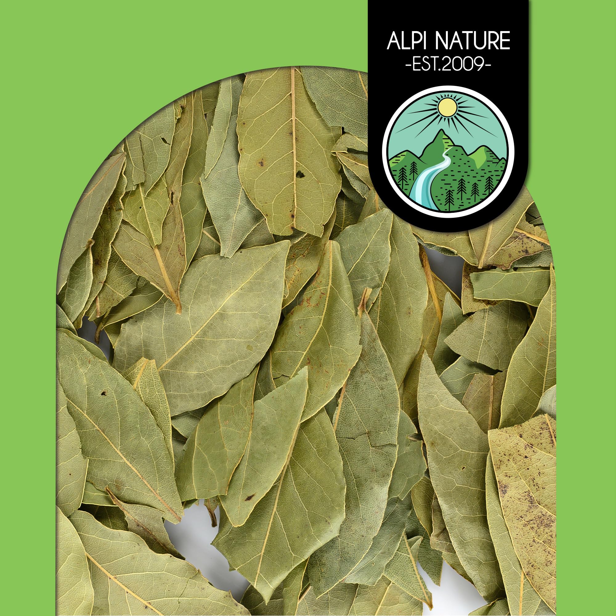 Alpi Nature Feuilles de Laurier 250g, Feuilles Entières Séchées, Épice de Laurier pour la Cuisine