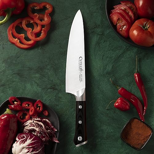 Miniatura 9 de Cutluxe Cuchillo de pelar, cuchillo de chef y cuchillo utilitario - Acero alemán forjado de alto carbono - Espiga completa y afilada - Diseño de