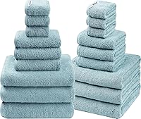 Vista 176 de SEMAXE Juego de 12 toallas de 100% algodón, 13 × 13 pulgadas, toallas suaves amarillas para la cara – súper absorbentes y de secado rápido, paño