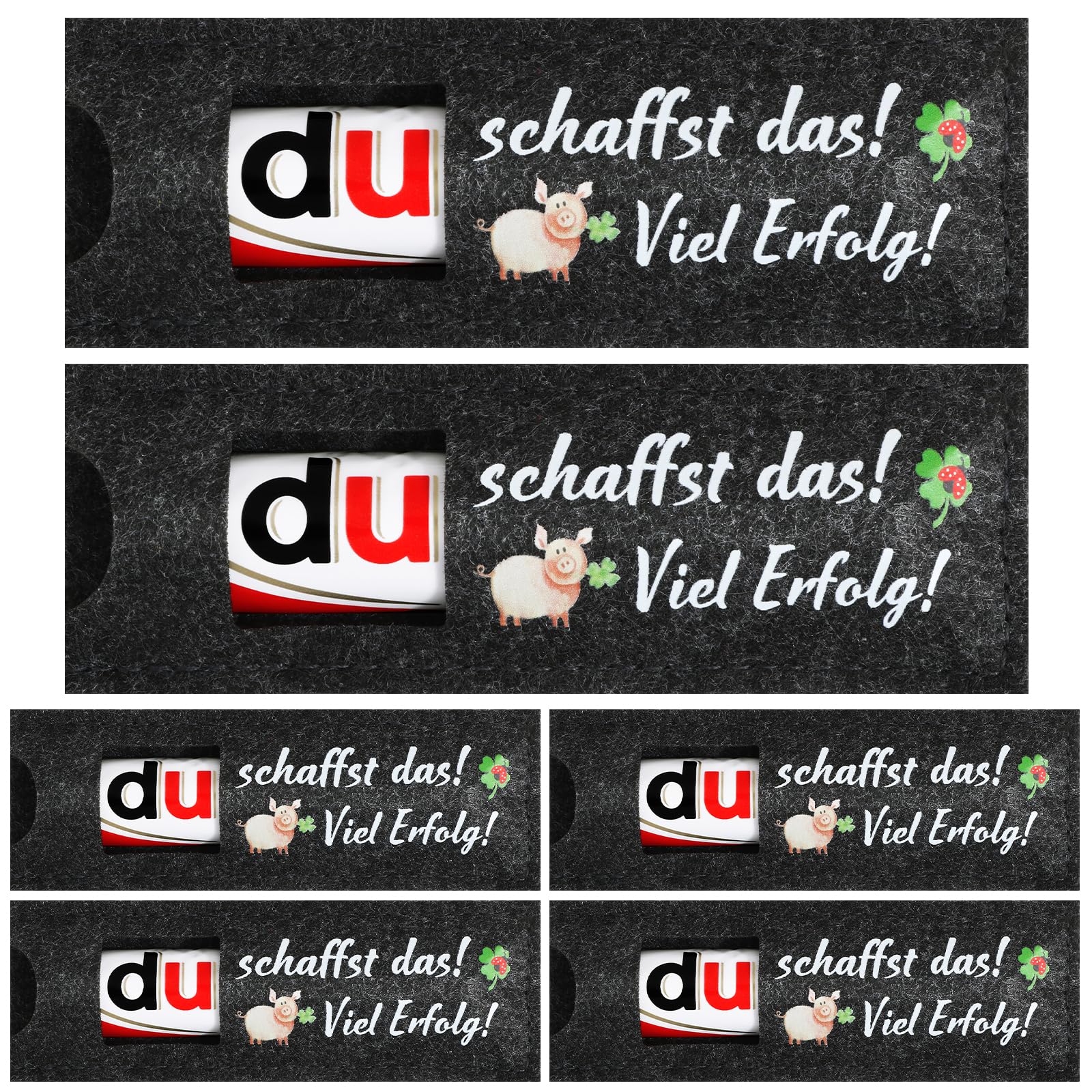 BOFUNX 6pcs Du Schaffst Das Glücksbringer Geschenk für Prüfungen, viel Erfolg zum Abi und Abschluss