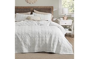 Bedsure 100% Cotton Quilt Set, King Size Bedspread