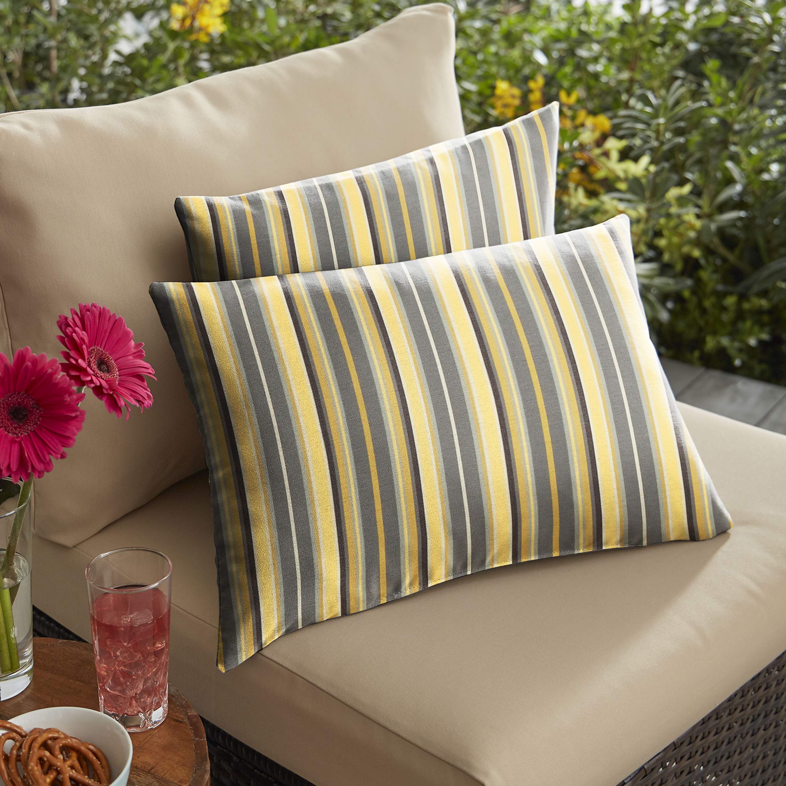Mozaic Company Sunbrella Foster Metallic Outdoor Pillow Set