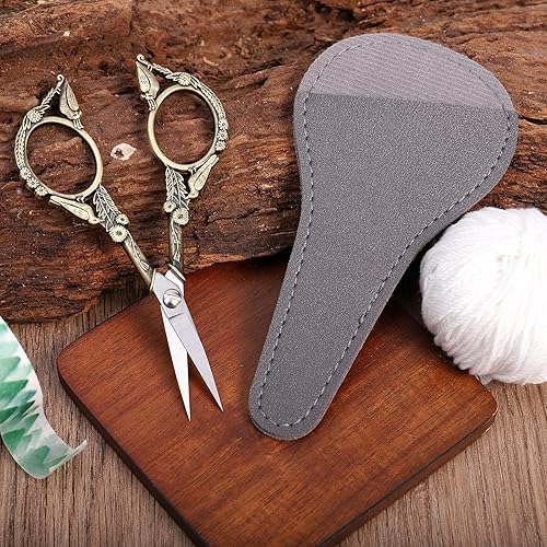 Miniatura 9 de Tijeras de bordado de precisión  Tijeras clásicas clásicas de punta recta de 4.6 pulgadas, tijeras afiladas de hilo de acero inoxidable para