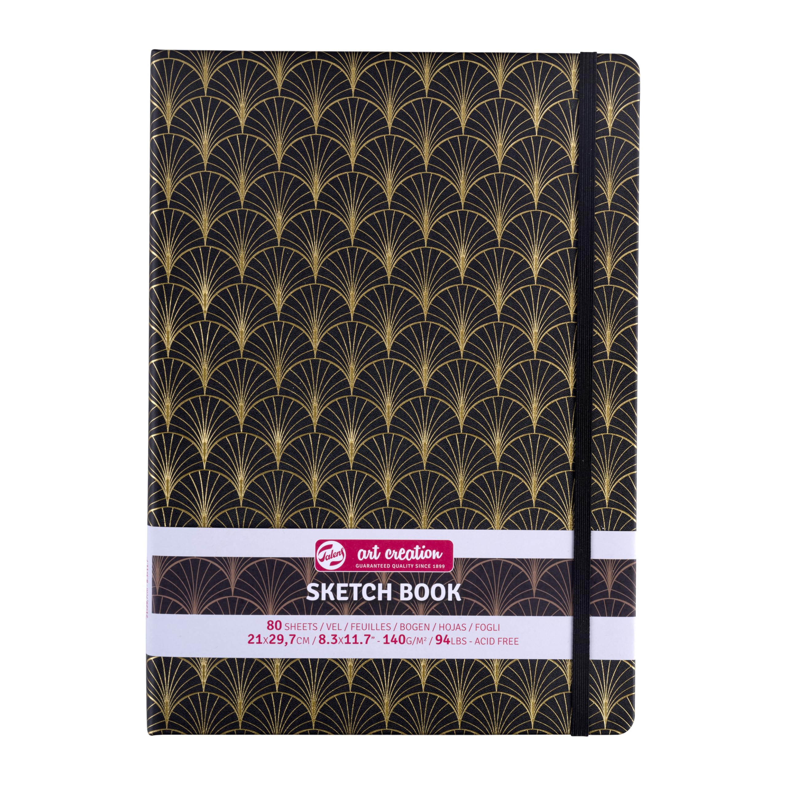Talens Art Creation Sketchbook - Art Deco - 21 x 29.7 cm - 80 Sheets - 140 g - Ideal for Drawing and Journaling