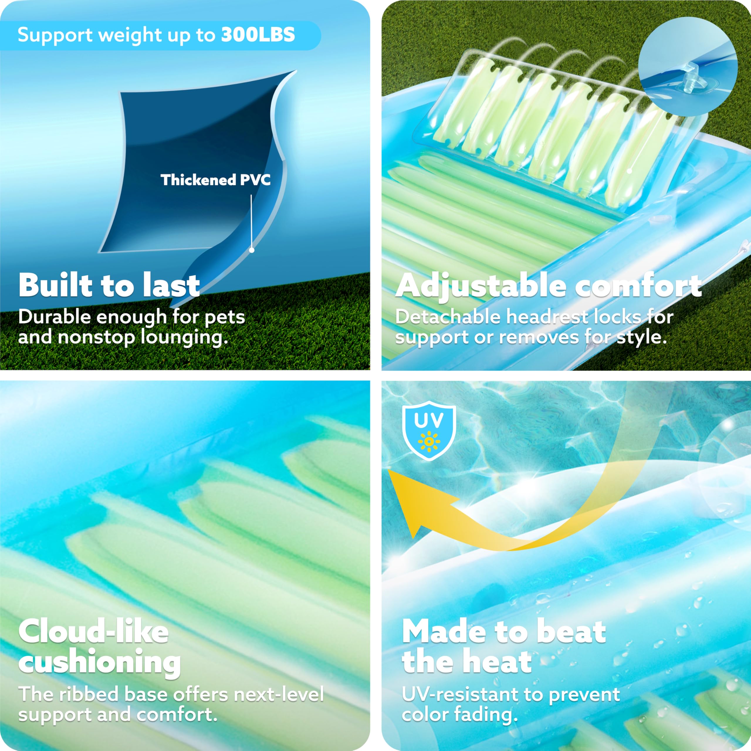 Sloosh gonfiabile abbronzante piscina galleggiante, lettino prendisole per adulti piscina galleggiante, lettino prendisole piscina gonfiabile abbronzante piscina lettino prendisole galleggiante
