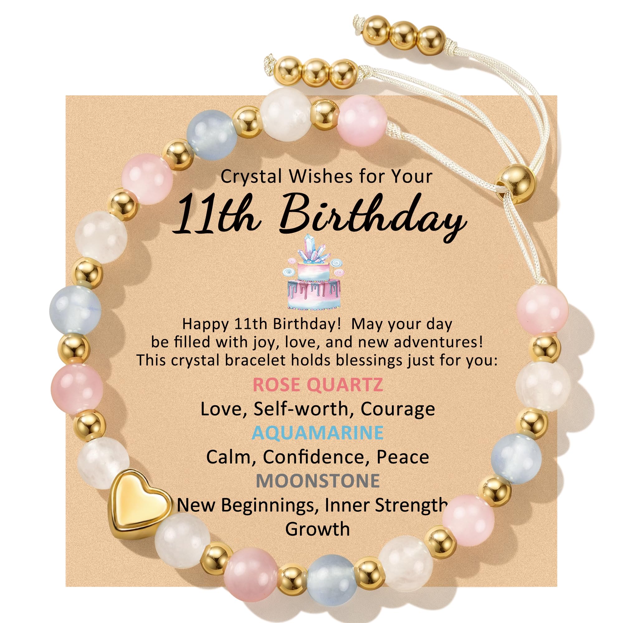 Sereney Birthday Gifts for Girls, 9-18 Year Old Birthday Crystal Bracelets