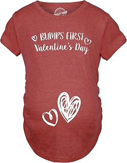 Crazy Dog T-Shirts Bumps First Valentine's Day Maternity Shirt Cute Adorable Baby Pregnancy Tee Price In India